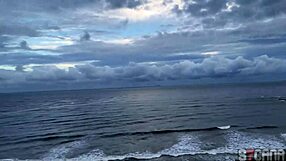 I met stunning blonde on beach for wild anal outdoors