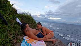 I met stunning blonde on beach for wild anal outdoors