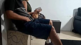 Flash of Dick in Dentist's Waiting Room and She Groped It