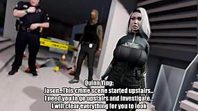 Quinn Ying promotes boob patrol game with police theme