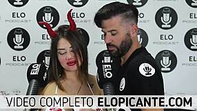 i feel so turned on as elo podcast rubs ice over sara blonde's perky tits in this intimate moment