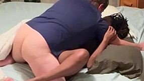 Amateur ebony girl fucks neighbor guy in bedroom 😍