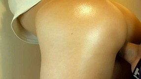 sleepwalking step daughter bending over close up in the house