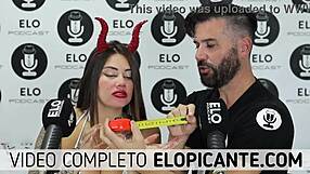 i feel so turned on as elo podcast rubs ice over sara blonde's perky tits in this intimate moment