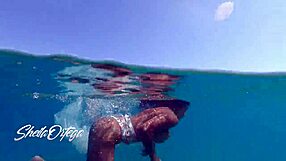Sheila Ortega zuigt en neukt onderwater tijdens snorkelen! 🌊