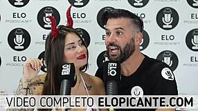 i feel so turned on as elo podcast rubs ice over sara blonde's perky tits in this intimate moment