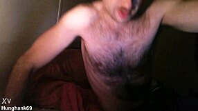 Bold tattooed lover takes double cock for cumshot close up