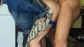 My wife's dark pussy gets destroyed by a 12-inch BBC