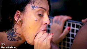 Wife Sucks Husband's Big Black Monster Cock Intensely