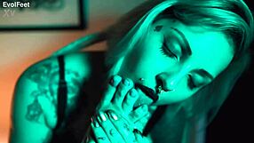 Latina ballerina sucks cock deepthroat, licks toes barefoot in heels