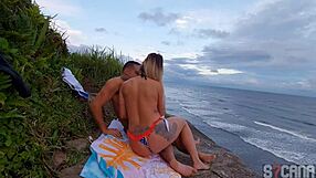 I met stunning blonde on beach for wild anal outdoors