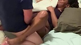 Amateur ebony girl fucks neighbor guy in bedroom 😍