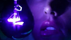 i watch samantha saint in lesbian scene under black light