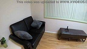 Audrey Decker In Casting Sucks Cock With Deepthroat And Extreme Blowjob, Showing Her Tits And Skinny Body.