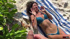 Girl Shocked By Pissing On Beach