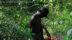 the lucky hunter met a horny bush girl and fucked her in africa?