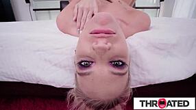 kenna james gets huge cock in throat, throated blowjob deepthroat fingering pov