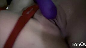 Beautiful latina masturbates with dildo in ass and squirts