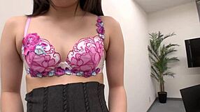 Japanese school girl in fake idol audition 3 with skinny body and small tits