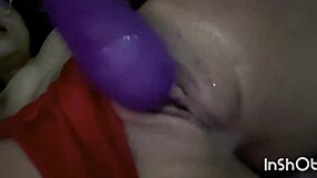 Beautiful latina masturbates with dildo in ass and squirts
