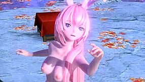 Megurine Luka Single Red Leaf Project Diva Nude Mod Full Nude