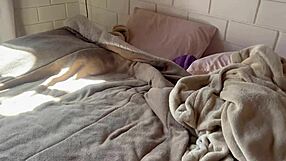 Amateur milf wife so horny she calls husband home for quickie sex