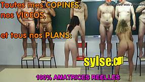 French milfs strapon exhib and bukkake in cinema