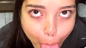 Beautiful Brazilian Teen Debora Prado Deepthroat Blowjob