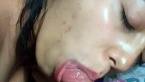 She sucks my big cock while we watch series