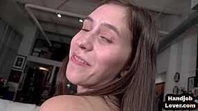 Hj dirty talking babe wanks POV dick before Hitachi toys pussy