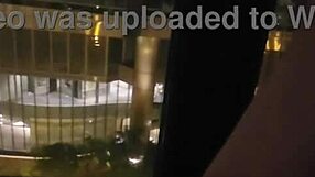 petite teen girlfriend shares intimate fingering close-up in front of hotel window, contrasting public exposure with solo pleasure