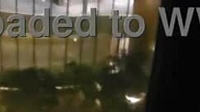 petite teen girlfriend shares intimate fingering close-up in front of hotel window, contrasting public exposure with solo pleasure