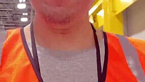 Asian amateur walks during work!