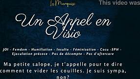 French audio femdom joi in video call