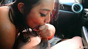 Wet latina leyla roleplays fucking her driving instructor and records the cum on ass