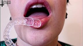 Emotional domination at dinner party with jerk off instructions and cum