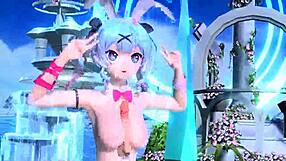 HATSUNE MIKU IN AI NO UTA PROJECT DIVA NUDE MOD RABBIT HOLE COSTUME WITH BIG TITS AND ASS