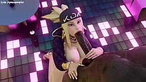 Akali Delivers Intense Deepthroat Blowjob Session