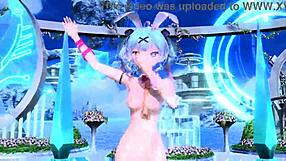 HATSUNE MIKU IN AI NO UTA PROJECT DIVA NUDE MOD RABBIT HOLE COSTUME WITH BIG TITS AND ASS