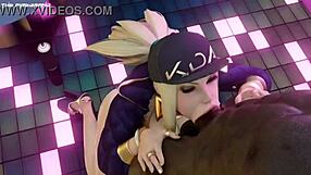 Akali Delivers Intense Deepthroat Blowjob Session
