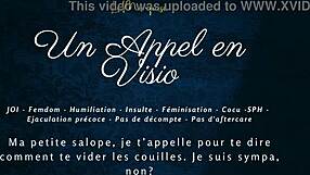 French audio femdom joi in video call