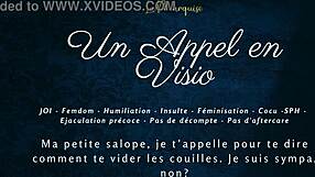 French audio femdom joi in video call