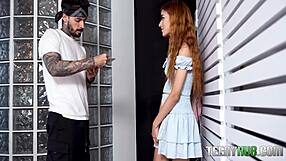 Little chloe receives a blowjob from mike and zander in pov