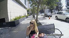 Will This Street Blonde Earn Extra Cash By Getting Pounded Hard?