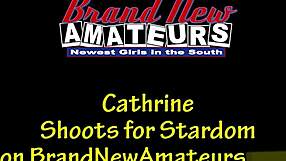 petite mature redhead catherine sucks monster cock and gets facial