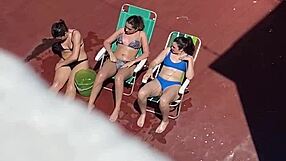 Neighbors sunbathe on the terrace in part two.