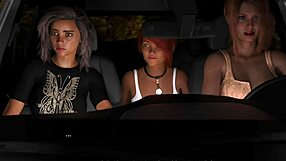 Redhead group plays with small 18+ tits