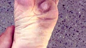 dirty calloused soles from barefoot amateurs