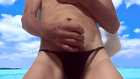 Sexy Bikini Listening To Waves