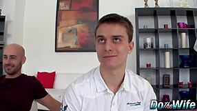 Blonde Housewife Katy Clark TAKES a HARD DICKING Right in Front of Her Cuckold Hubby